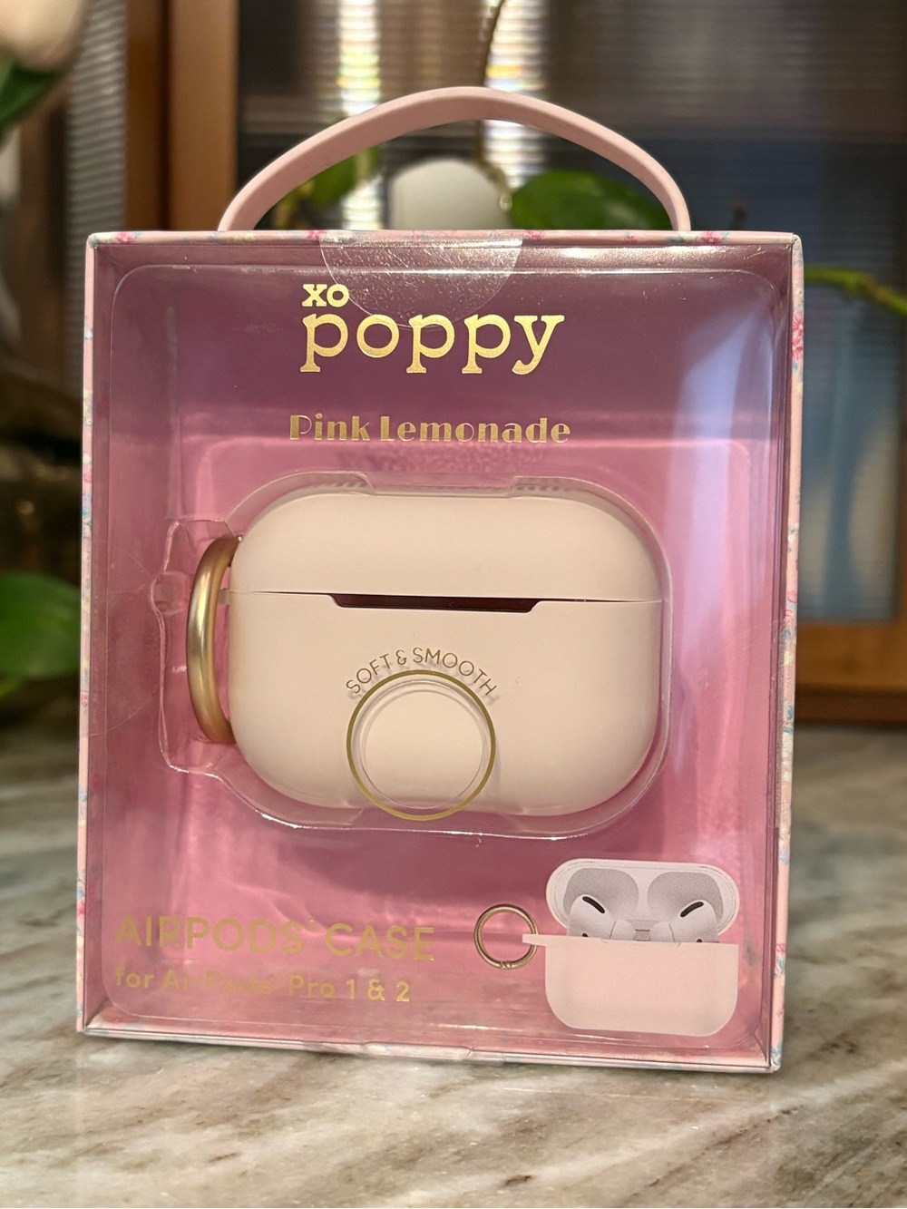 🍋 XO Poppy Pink Lemonade AirPods Pro 1 & 2 Case - Soft Pink NWT
